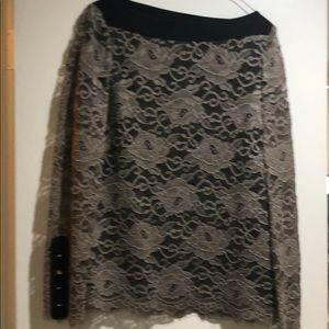 Tory Burch Lined lace boat neck evening shirt